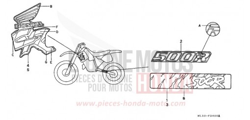 MARK (CR500RL/RM) CR500RM de 1991